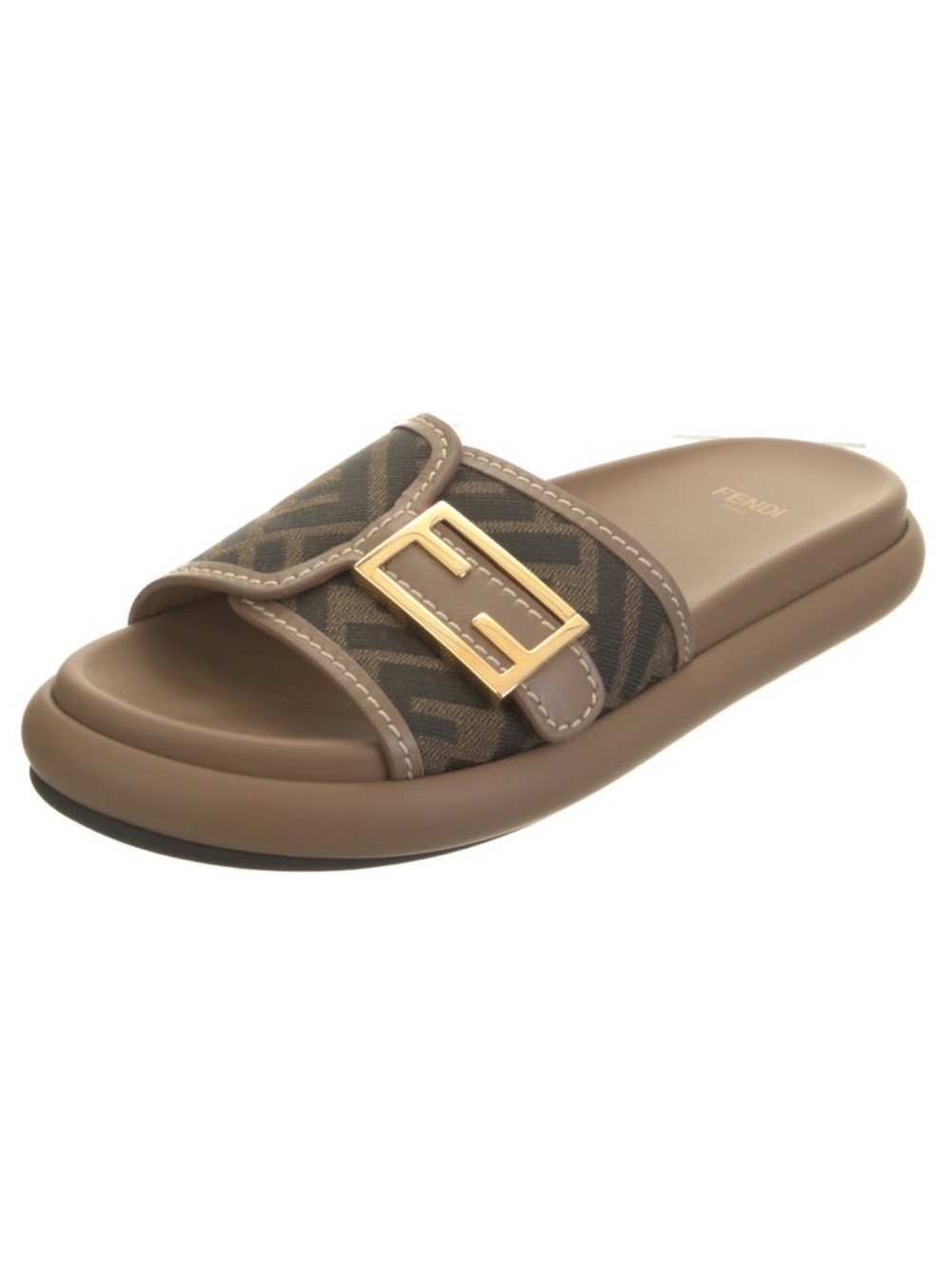 Fendi Zucca Logo Slide Sandals